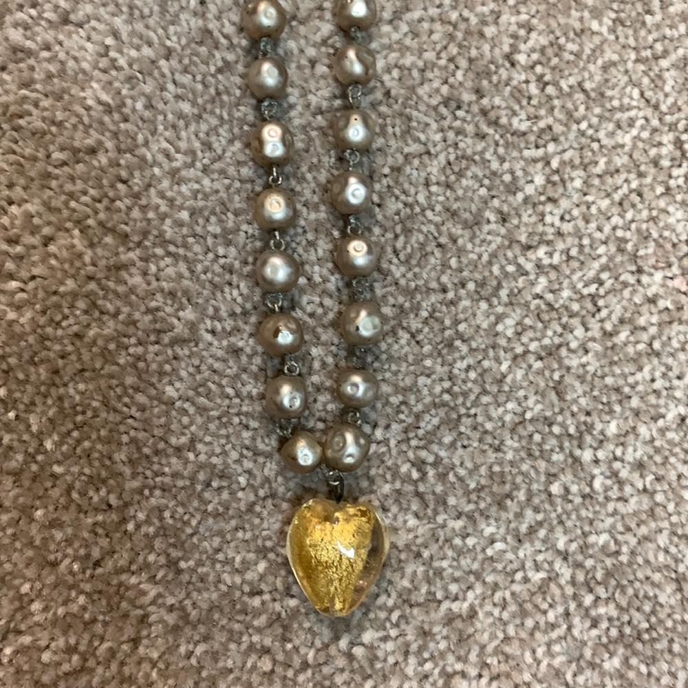 18 inch necklace with unique heart